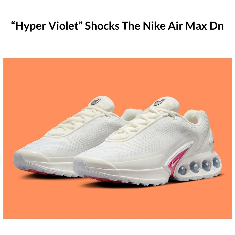 Nike White air, max new Sneakers white, and pink size 8